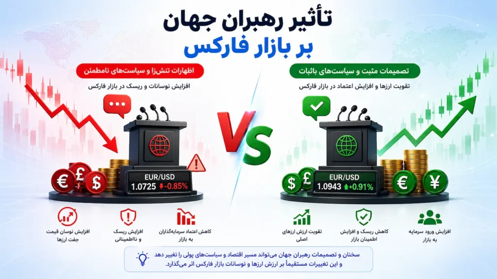 تاثیر رهبران جهان بر بازا فارکس